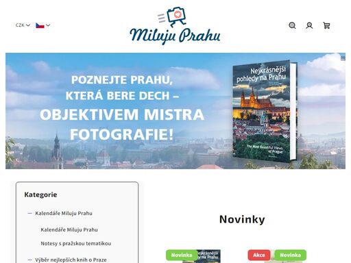 kalednáře miluju prahu, knihy davida černého