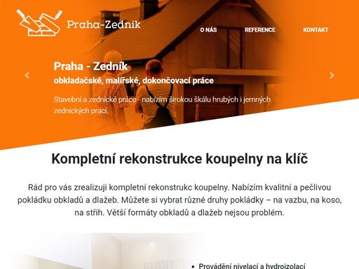 zedník - obkladačské, malířské a dokončovací práce