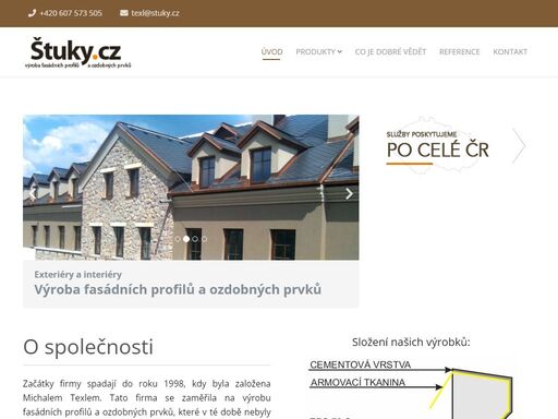 výroba fasádních profilů a ozdobných prvků