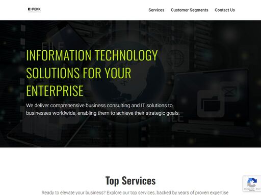poskytujeme odborné poradenství a implementace pokročilých it řešení s přesahem do business solutions na globální úrovni. 