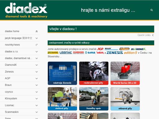 diadex | diamantové nástroje a stavební stroje