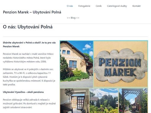 ubytování ve dvou a třílůžkových pokojích s kapacitou 12lůžek. k dispozici je sál na pořádání společenských akcí. veliká zahrada s možností grilování.