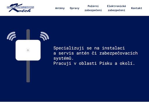 montáže satelitů a tv antén, elektronické zabezpečení budov, opravy televizí, požární zabezpečení.