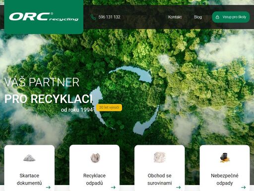 zajišťujeme efektivní recyklaci různých druhů odpadů. třídíme a zpracováváme plastový a papírový odpad, abychom je přeměnili na druhotné suroviny, které lze znovu využít v rámci cirkulární ekonomiky. tím šetříme primární zdroje surovin.