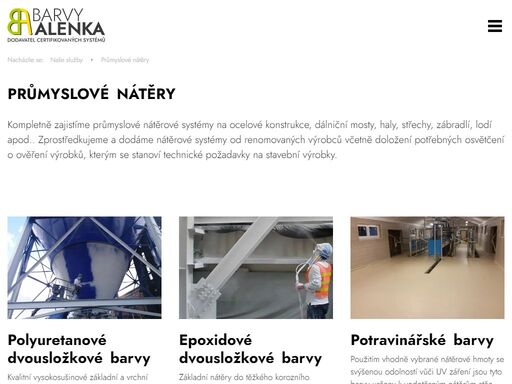 dodáváme kompletní zateplovací systémy, dekorativní omítky a fasádní barvy. nabízíme také průmyslové nátěrové hmoty se zaměřením na povrchovou úpravu oceli, zinkových a hliníkových povrchů, minerálních podkladů a dřeva.