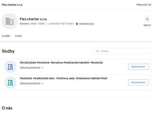 rezervujte online u flex charter s.r.o. v praha1.