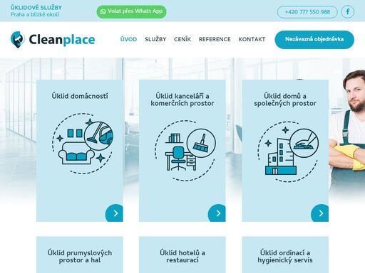 úklidová firma cleanplace s.r.o. nabízí komplexní úklidové služby, jako jsou úklid domácností, úklid kanceláří, úklid komerčních prostor pro prahu. nezávazně naceníme váš úklid.