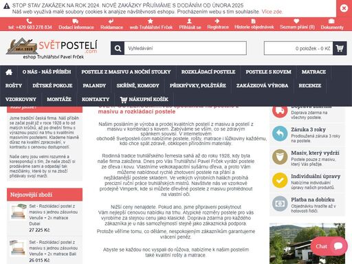 vyrábíme postele z masivu a rozkládací postele.