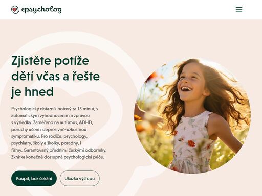 cílem služby epsycholog je zlepšit dostupnost psychologického a speciálně-pedagogického poradenství pro rodiče a děti v čr.