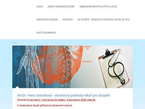 ordinace praktického lékaře
mudr. hana sobotíková
frýdlant nad ostravicí