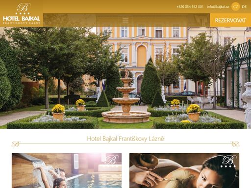 luxusní rodinný lázeňský hotel ve františkových lázních s bazénem, zahradou a balneocentrem. nabízíme lázeňské pobyty, wellness pobyty nebo jen hotelové ubytování.