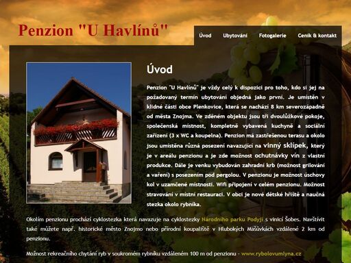 ubytování plenkovice u znojma