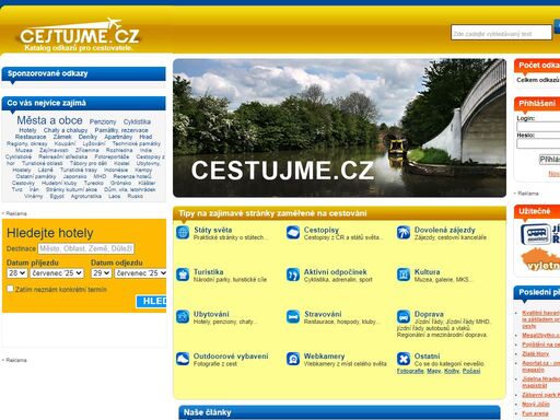 katalog odkazů o cestování, dovolených, výletech. turistika, turistické cíle, cestovatelské zajímavosti.