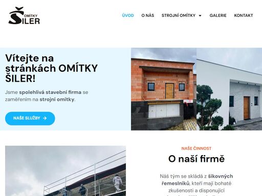 realizujeme strojní omítky, vnitřní omítky, venkovní omítky
