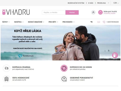 najdete u nás - ergonomická nosítka, šátky pro nošení dětí - nosicí a kojicí oblečení - fukční oblečení a půjčovnu nosítek