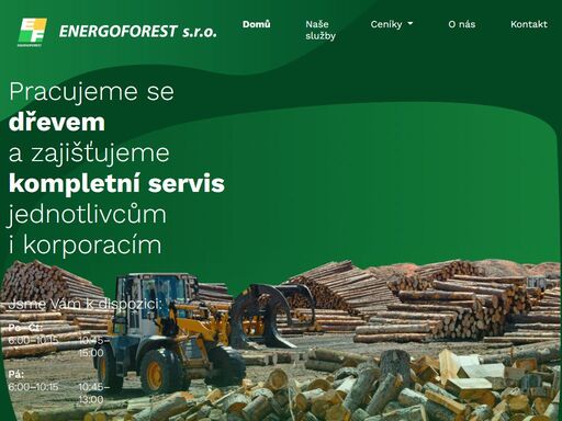 firma energoforest s.r.o. působí v oblasti lesního hospodářství včetně pily a zakázkové truhlářské výroby a v dalších navazujících oborech.