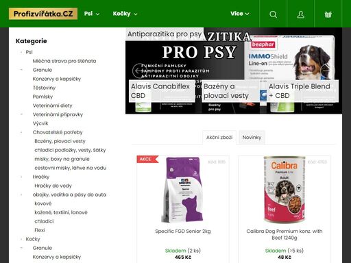 vítejte v našem obchodě. vítejte v internetovém obchodě profizvířátka.cz. 