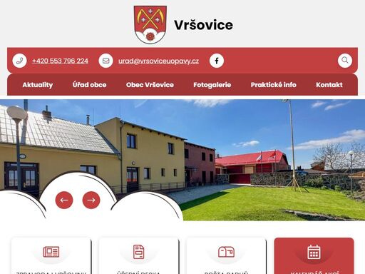 oficiální stránky obce vršovice
