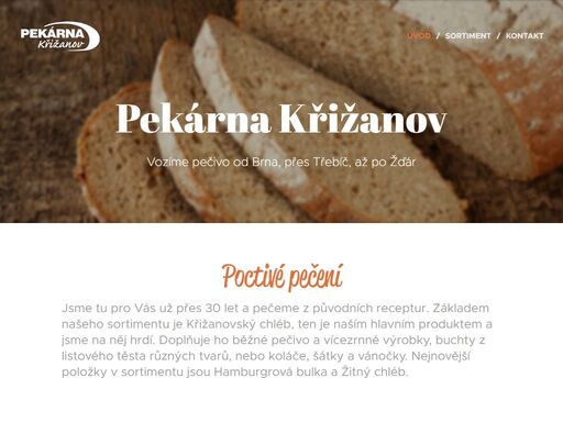 pekárna křižanov, pojďte a ochutnejte chléb a pečivo z křižanova