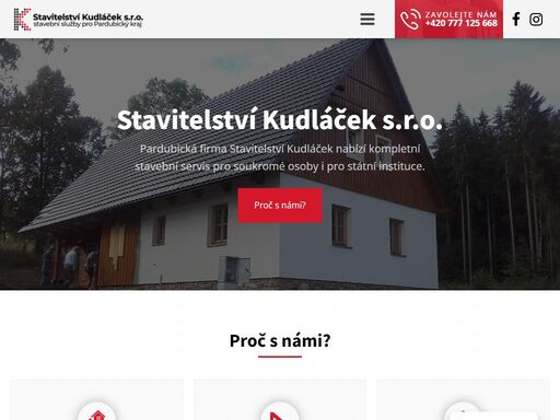 pardubická firma stavitelství kudláček nabízí kompletní stavební servis pro soukromé osoby i pro státní instituce. neváhejte nás kontaktovat.