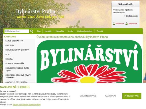 vítejte v internetovém obchodě bylinářství praha, který pokračuje v tradici bylinářství pana kindla. najdete zde rozcestník na jednotlivé nabídkové kategorie zboží a další stránky s kontaky, blog, novinkami ze zákulisí bylinářství praha a taky nabídku akt