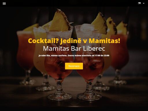 bar | mamitas bar liberec | liberec - nabízíme skvělé prostory a k tomu jedinečné kreace míchaných nápojů od našich barmanů. vítáme vás v baru mamitas liberec! jako vždy si u nás užijete jedinečnou atmosféru a zároveň vám připravíme nečekaný požitek díky našim vlastním koktejlům. hledáte místo pro svou plánovanou oslavu? nabízíme vám možnost využít naše jedinečné prostory. postaráme se o to, aby byl od začátku až do konce jedinečný. otevřeno pro vás máme každý den kromě neděle.