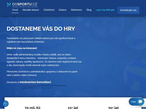 provedeme vás procesem získání dotace pro váš sportovní klub a zajistíme vám bezchybné účetnictví.