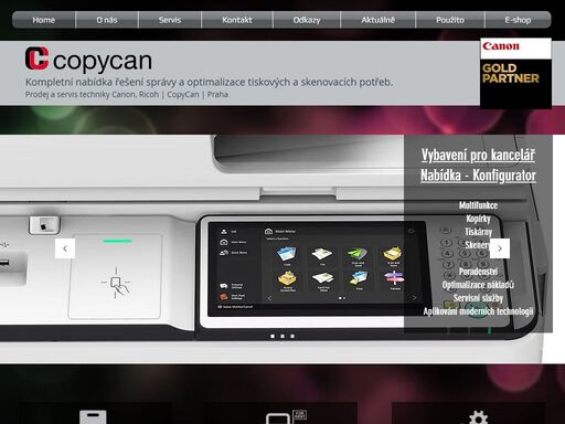 copycan - služby v oboru tisku a skenování. prodej, servis, poradenství - kopírky, skenery, plotry, multifunkce canon, ricoh - praha.