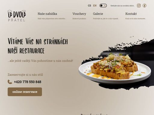 restaurace u dvou přátel - dobré jídlo a pití v centru jihlavy. polední menu od 10:30 do 14:00
