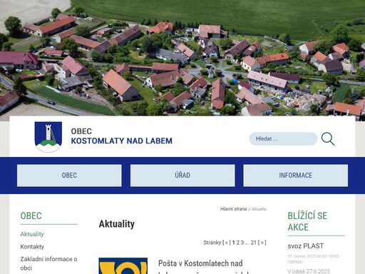 kostomlaty nad labem jsou obec ležící v okrese nymburk, asi 7 km západně od nymburka. jsou součástí mikroregionu nymbursko. žije zde přibližně 1 800 obyvatel a jejich katastrální území má rozlohu 1805 hektarů.