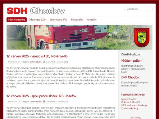 sbor dobrovolných hasičů chodov