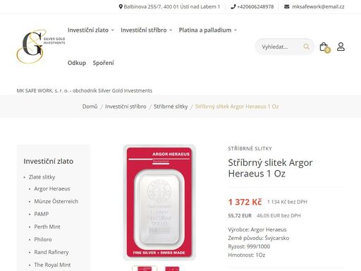 investiční zlaté slitky a mince, aktualizace cen každou minutu, ověřeno zákazníky • 100 %
