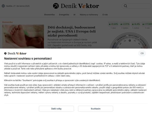 deník vektor - finance a energetika