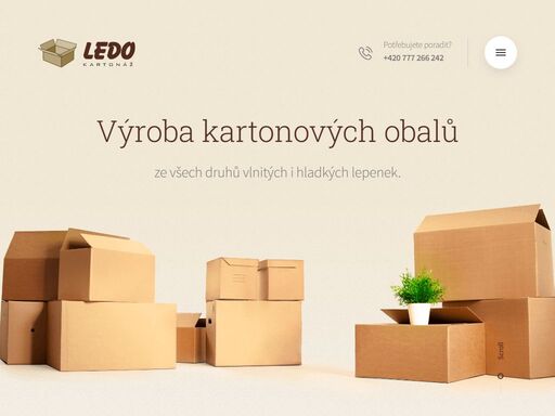 výroba kartonových obalů ze všech druhů vlnitých i hladkých lepenek.