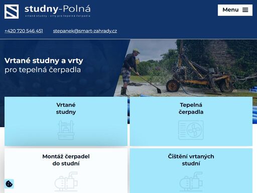 na vrtané studny a později i vrty pro tepelná čerpadla se specializujeme od roku 2002.
