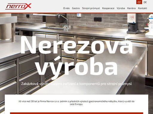 český výrobce nerezových kuchyní pro gastro. výrábíme kvalitní a designový nerezový nabytek dle specifikace zákazníka.