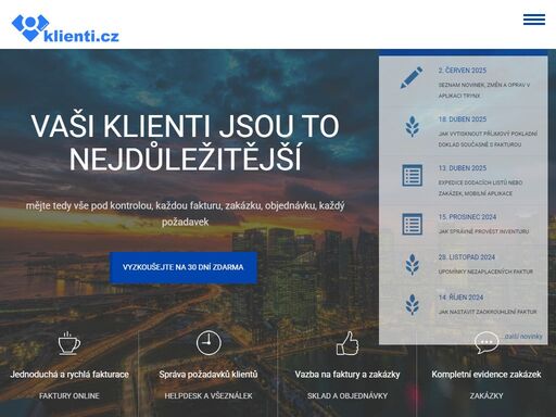 program pro snadné vytváření faktur. funguje bez internetu ale také online v cloudu. umí také sklad, přijaté faktury, zakázky, banku. na 30 dní zdarma! | faktury.cz