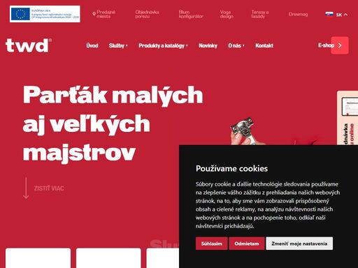 nábytkové a stavebné kovanie, veľkoplošný materiál, výroba dielcov, terasy, fasády, náradie, farby a laky, blum kovania, voga design, porez drevotriesky