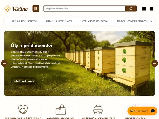 specializovaný e-shop pro včelaře. rodinná firma včelíno nabízí úly, kvalitní včelařské vybavení a laserové gravírování. to nejlepší pro vás i vaše včely.