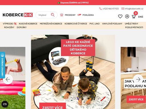 široký sortiment podlahových krytin, pvc podlah a podlahových doplňků na 10 prodejnách v čr, rádi vám poradíme, od plovoucí podlahy, přes lino až po koberce.