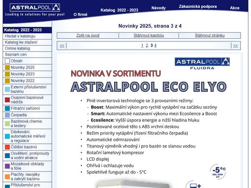 bazénové příslušenství od firmy astralpool - již od roku 1995 dodáváme příslušenství k bazénům, wellness a úpravám vody.