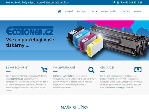 prodej spotřebního materiálu pro tiskárny. kompatibilní, originální i renovované tonery a inkousty.