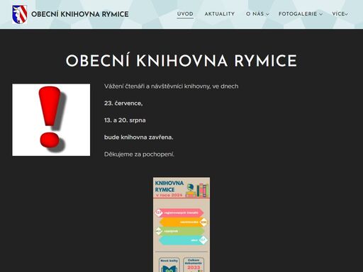 vážení čtenáři a návštěvníci knihovny, ve dnech