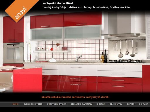 anavi kuchyňské studio, prodej stolařských materiálů, fryšták okr. zlín, kuchyň, dvířka, lišty, rampy, desky, panty, kování, dřez, baterie