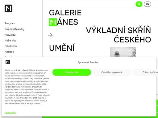 navštivte galerii mánes – legendární funkcionalistickou galerii na břehu vltavy. výstavy současného i klasického českého umění, podpora mladých talentů, kulturní akce a inspirativní prostor v centru prahy.