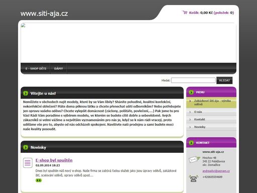 výroba, prodej, e-shop tepláků, triček,šatů, pyžam, záclon,bytového textilu. šití na zakázku, pro štíhlé i silné (baculky) dámy, děti, pány,opravy oděvů, prodej látek.česká výroba z atestovaných marteriálů. mnichov 48,34522 poběžovice, okr. domažlice