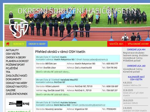 okresní sdružení hasičů vsetín - oficiální informační server