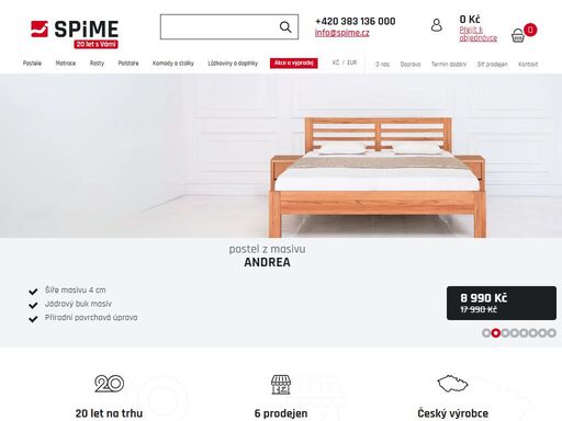 eshop a prodejny českého výrobce postelí z masivu a zdravotní matrace. postele z masivu, lamelové rošty, zdravotní matrace