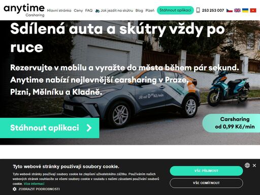 vyberte si auto, nebo skútr. v aplikaci odemkněte, dojeďte kam potřebujete, zaparkujte kdekoliv a máte vyřešeno. auto, nebo skútr na minutu, hodinu, nebo celý den.