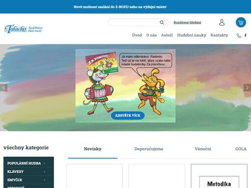 prodejna a eshop s největším výběrem hudebnin v české republice talacko hudebniny, sheet music, scores
